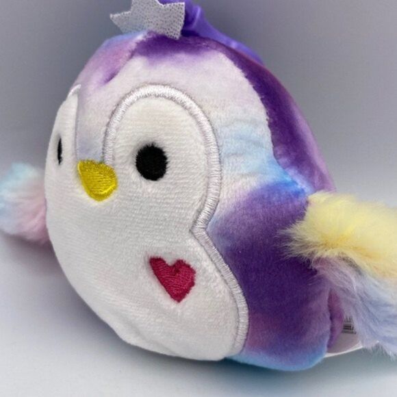 Squishmallows 3.5” Tomara Penguin Valentines Heart Clip On Keychain Plush - Picture 8 of 8